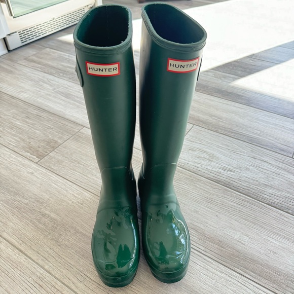 HUNTER Women’s Rainboot size 9 Green - Picture 6 of 16